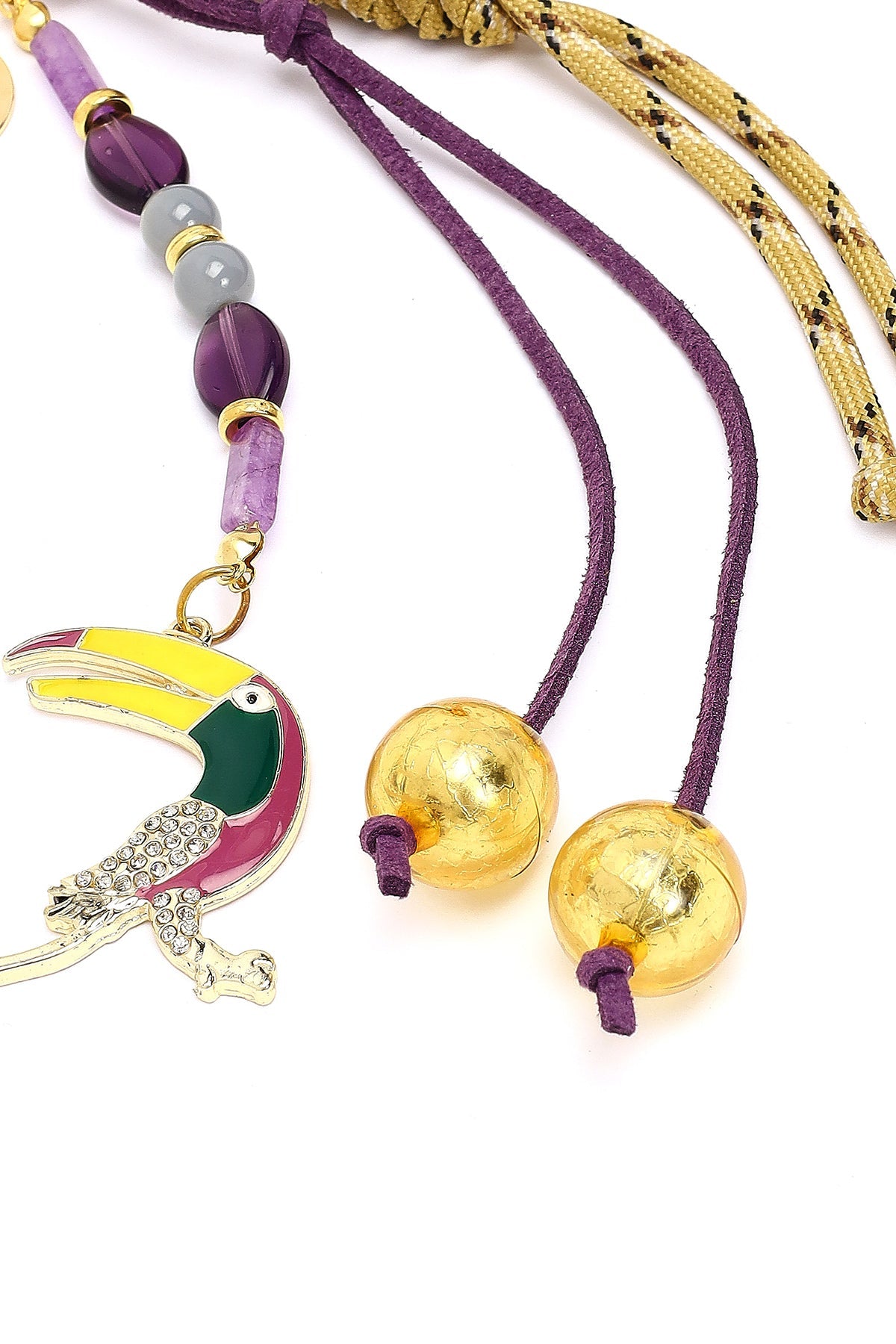 Kadın Mor Boncuklu Metal Charm