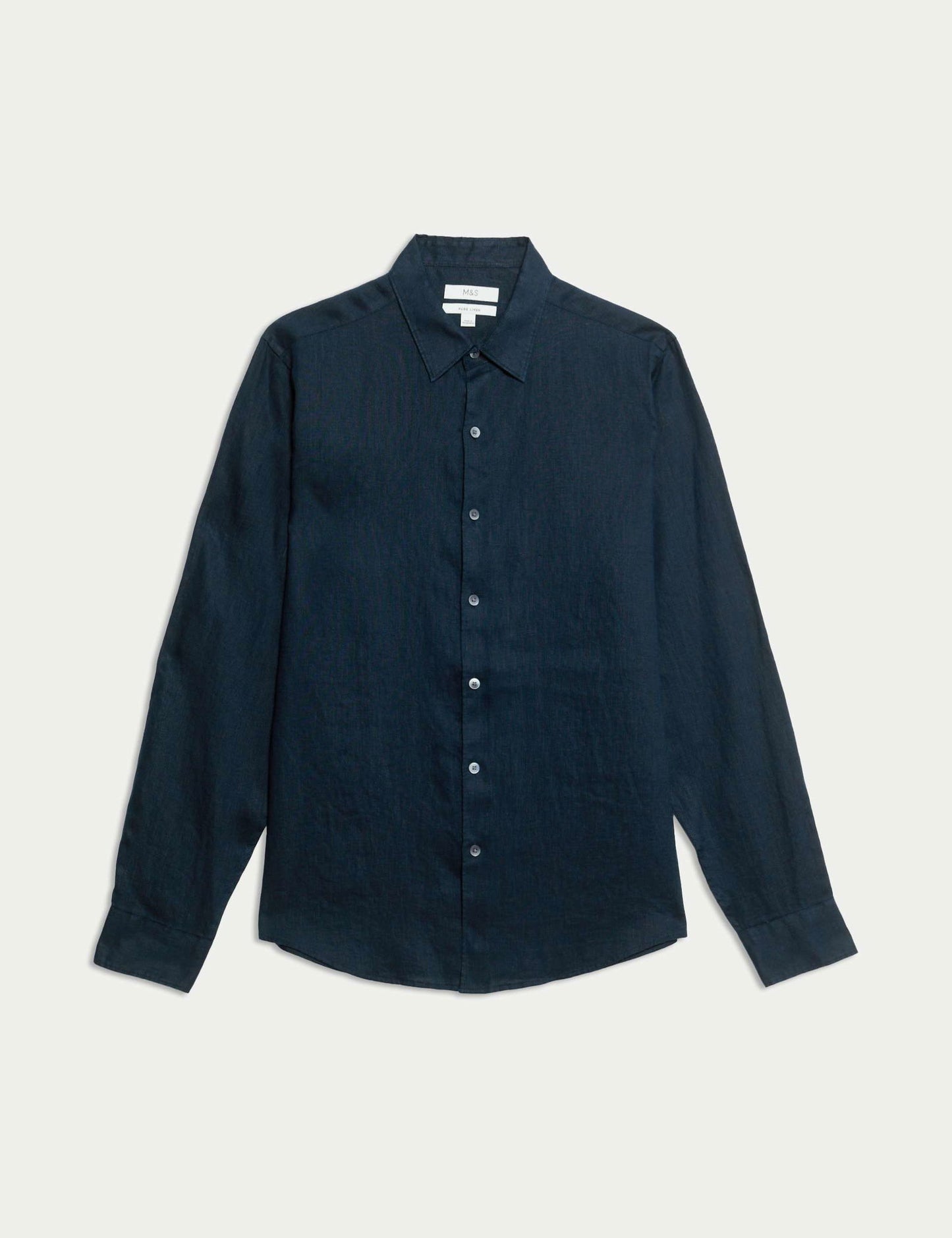 Slim Fit Keten Uzun Kollu Gömlek