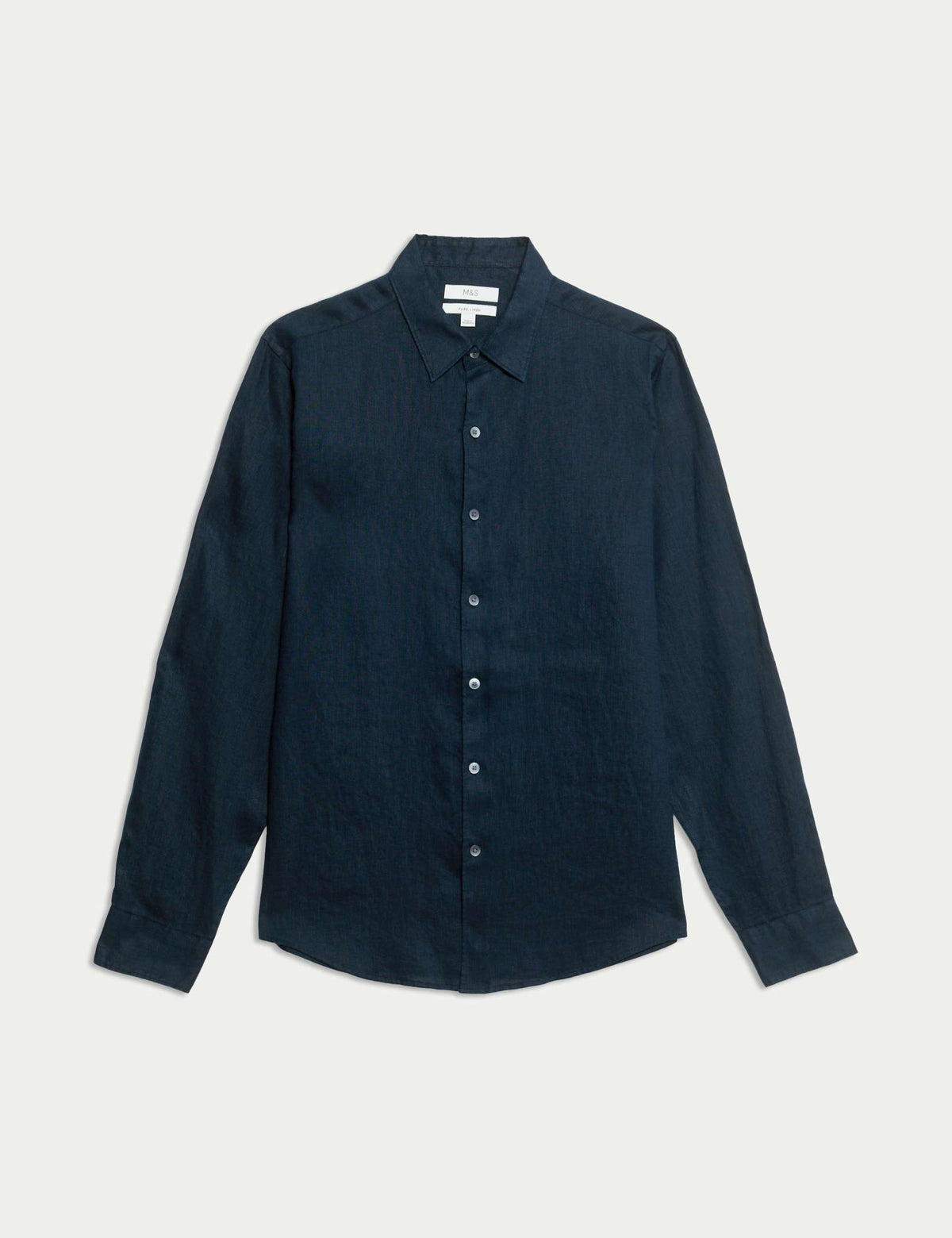 Slim Fit Keten Uzun Kollu Gömlek