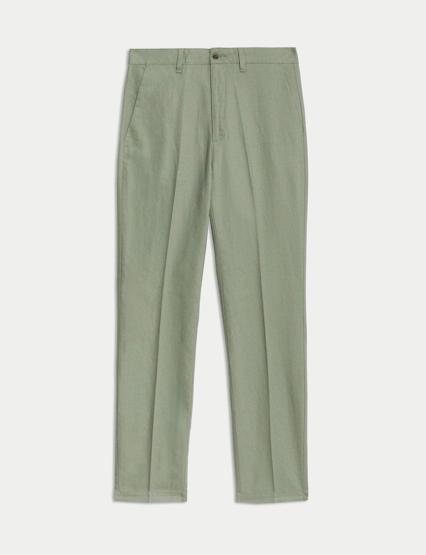 Regular Fit Keten Karışımlı Chino