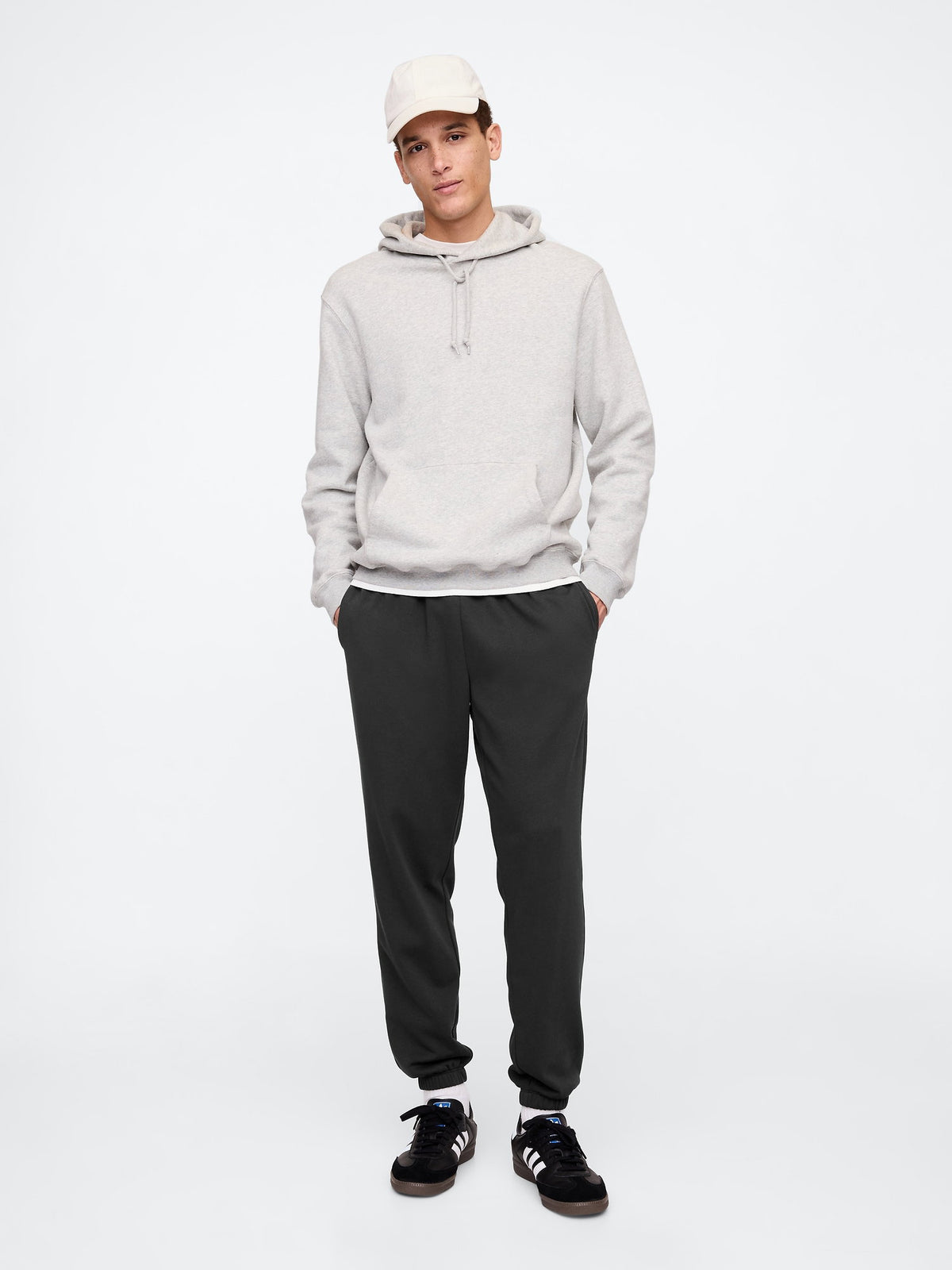 Siyah Gap Logo Fransız Havlu Kumaş Jogger Eşofman Altı