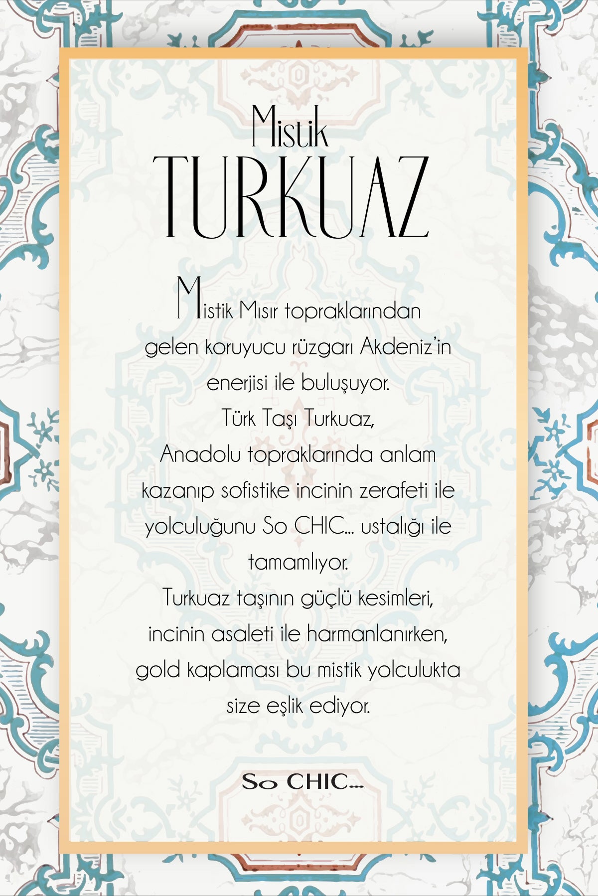 Turkuaz Rüyası 18 Ayar Sarı Altın Kaplama Doğal Taşlı Ayarlanabilir Gümüş Yüzük 07293411644