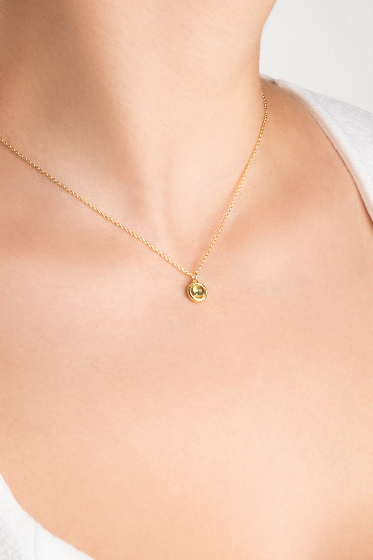 Peridot Serüveni 18 Ayar Sarı Altın Kaplama 44 Cm Gümüş Kolye 07303200444