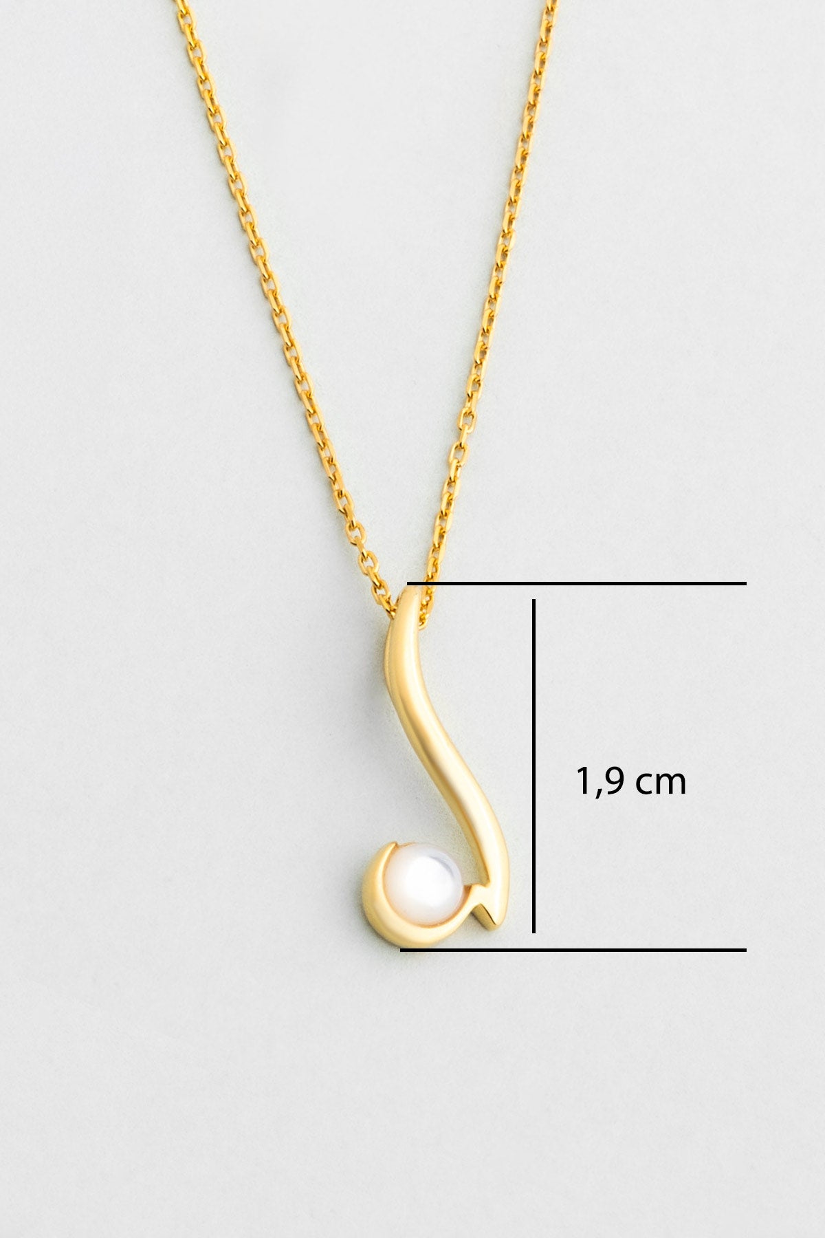 Sedef Büyüsü 18 Ayar Sarı Altın Kaplama 43 Cm Gümüş Kolye 07314414644