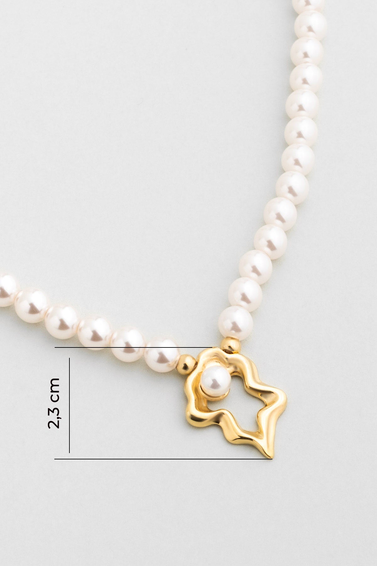 Camila 18 Ayar Sarı Altın Kaplama 42 Cm Gümüş Inci Kolye 07316006244