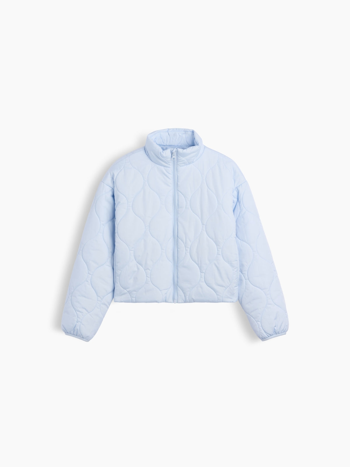Açık Mavi Relaxed Puffer Şişme Ceket