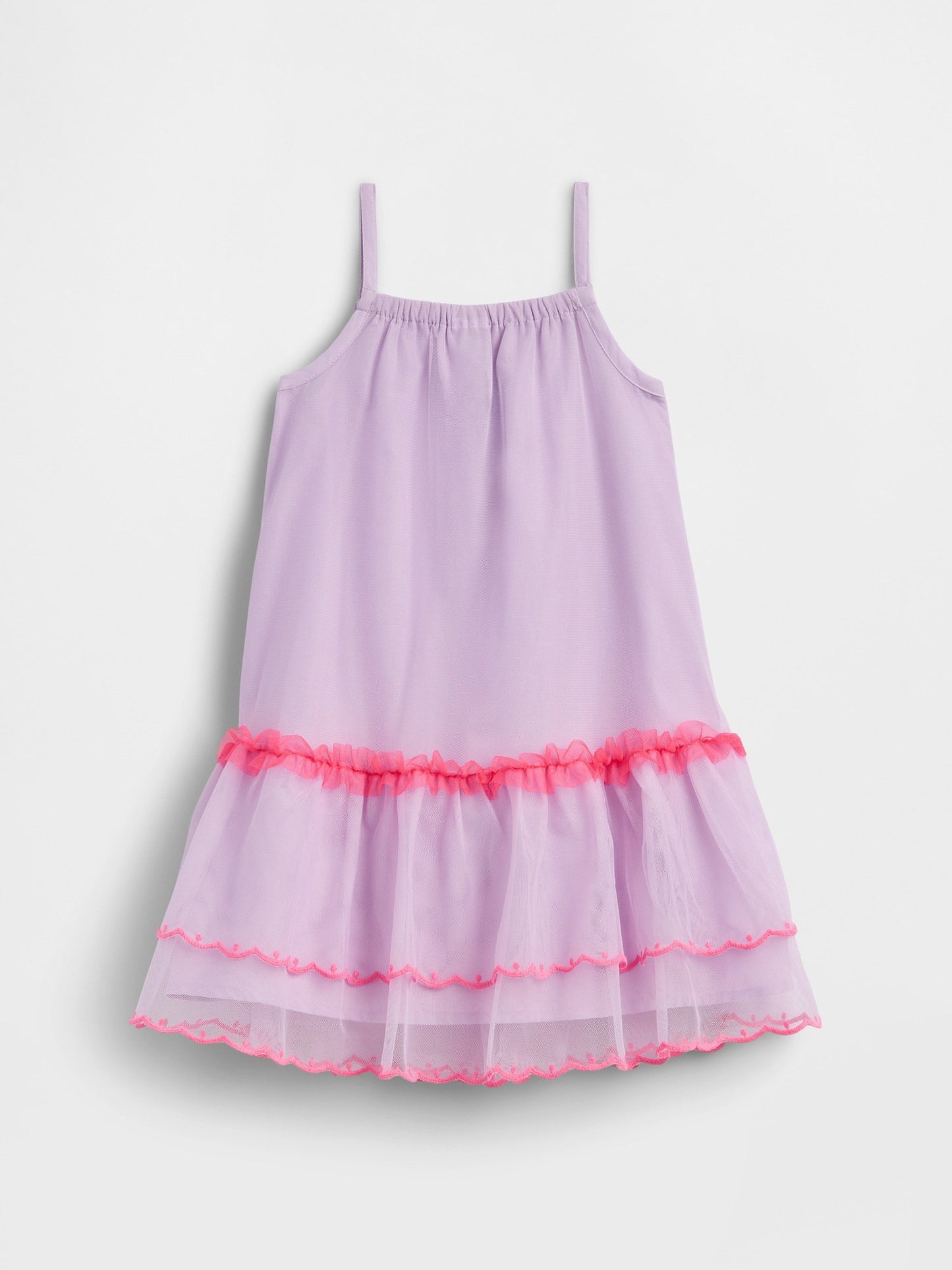 Mor Babygap Tül Katmanlı Elbise