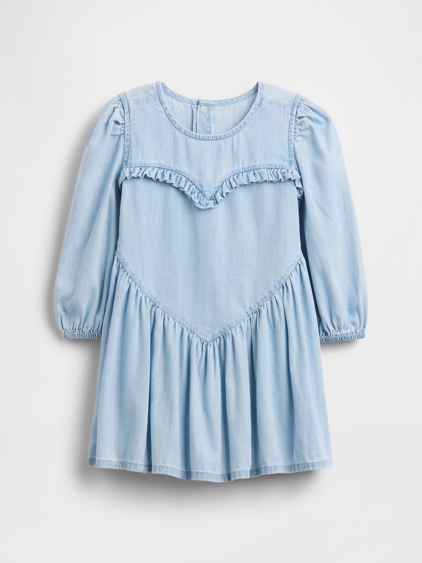 Mavi Denim Ruffle Heart Elbise