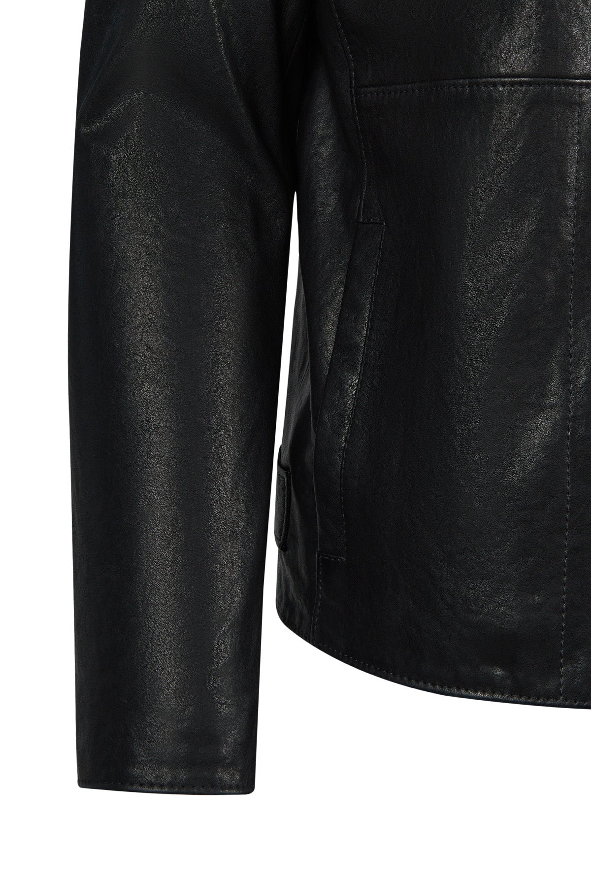 Endrick Erkek Siyah Slim-fit Deri Ceket