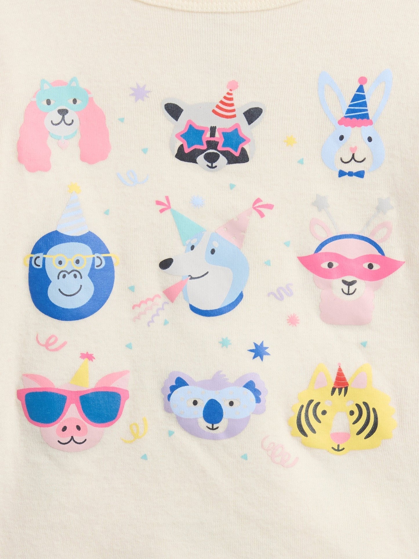 Kırık Beyaz %100 Organik Pamuk Grafik Baskılı Pijama Seti