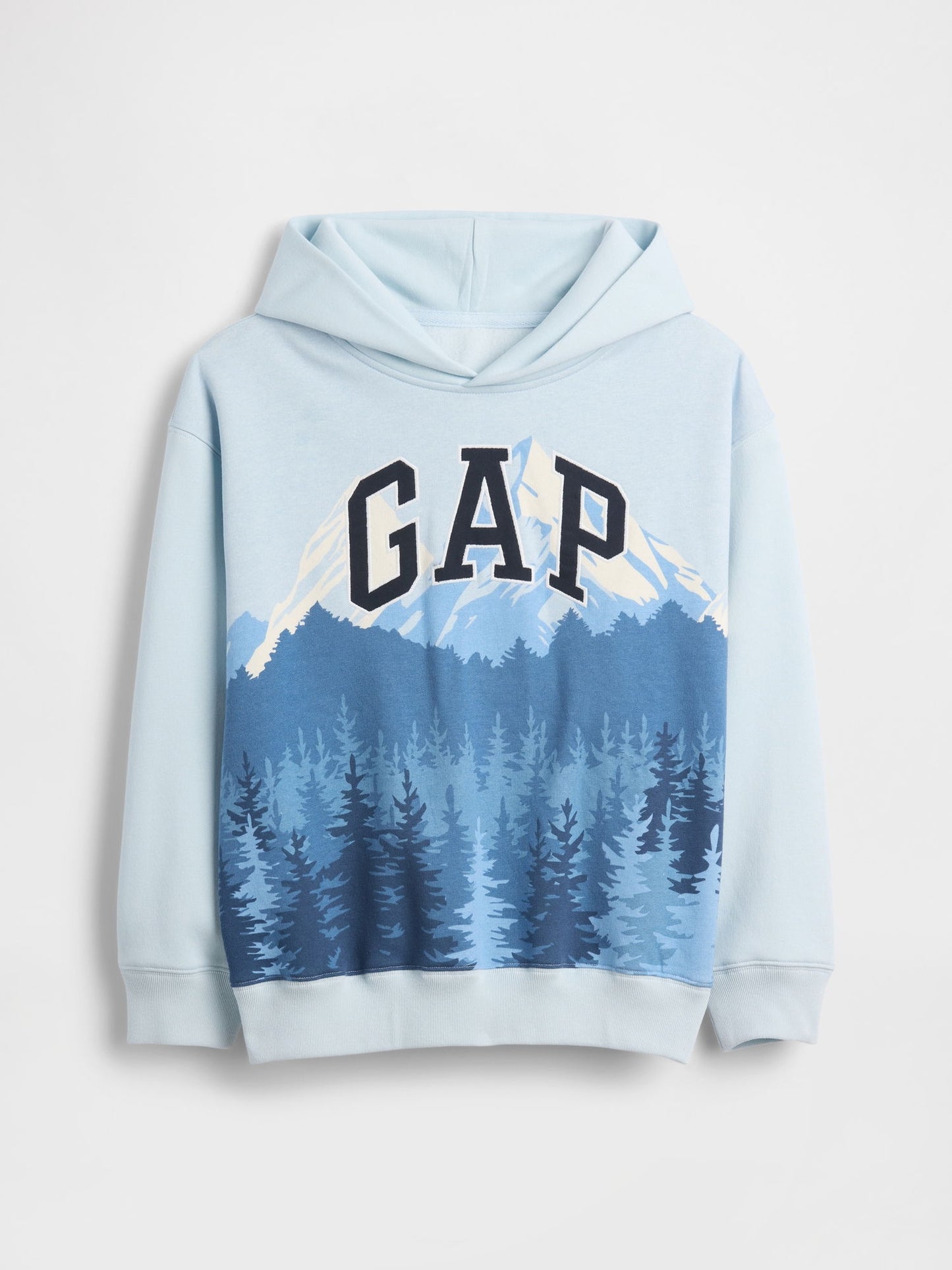 Mavi Grafik Baskılı Gap Logo Sweatshirt
