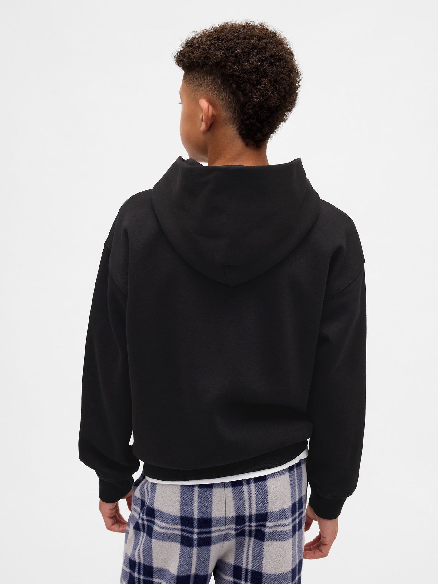 Siyah Vintagesoft Relaxed Ekose Logo Sweatshirt