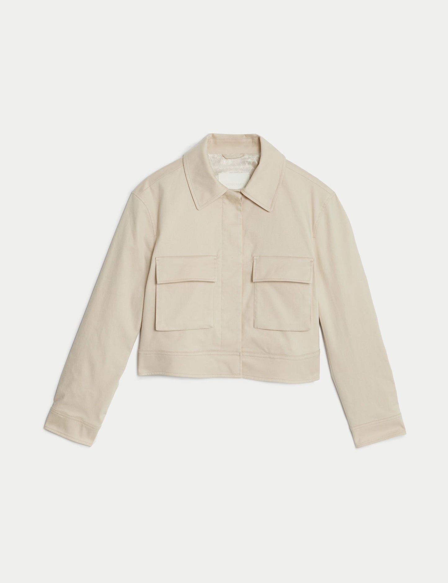 Relaxed Fit Crop Bomber Ceket