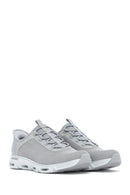 Skechers Kadın Gri Glide Step Gratify Bağcıklı Kumaş Sneaker