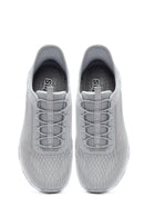 Skechers Kadın Gri Glide Step Gratify Bağcıklı Kumaş Sneaker