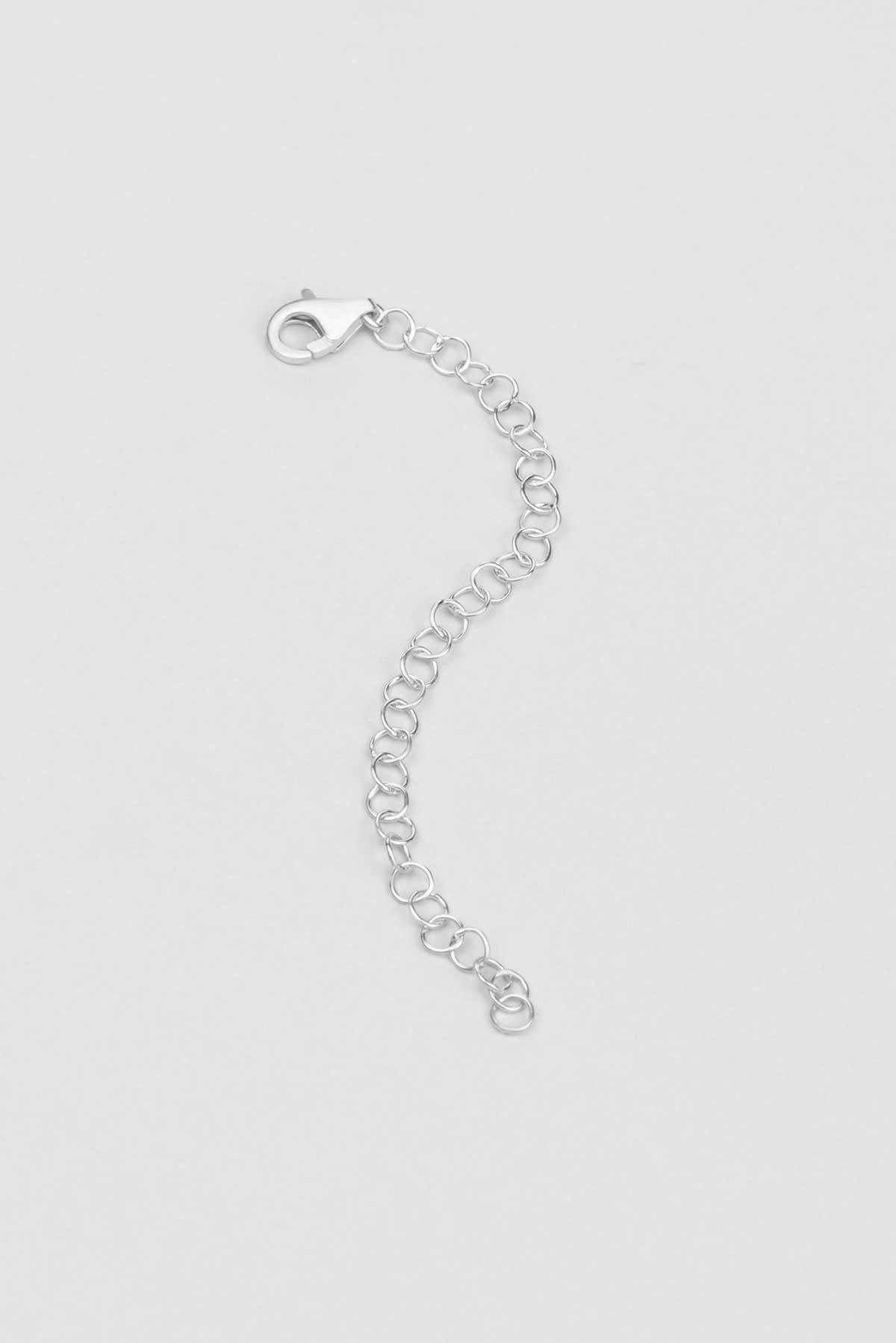 18 Ayar Beyaz Altın Kaplama 5 Cm Gümüş Uzatma Zinciri 1050009999