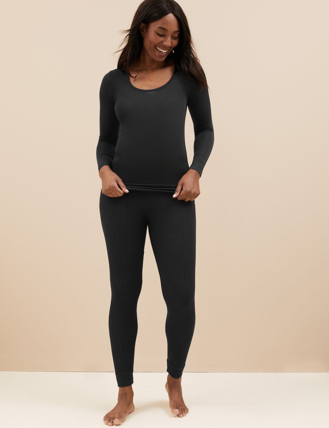Fitil Detaylı Legging Termal Tayt