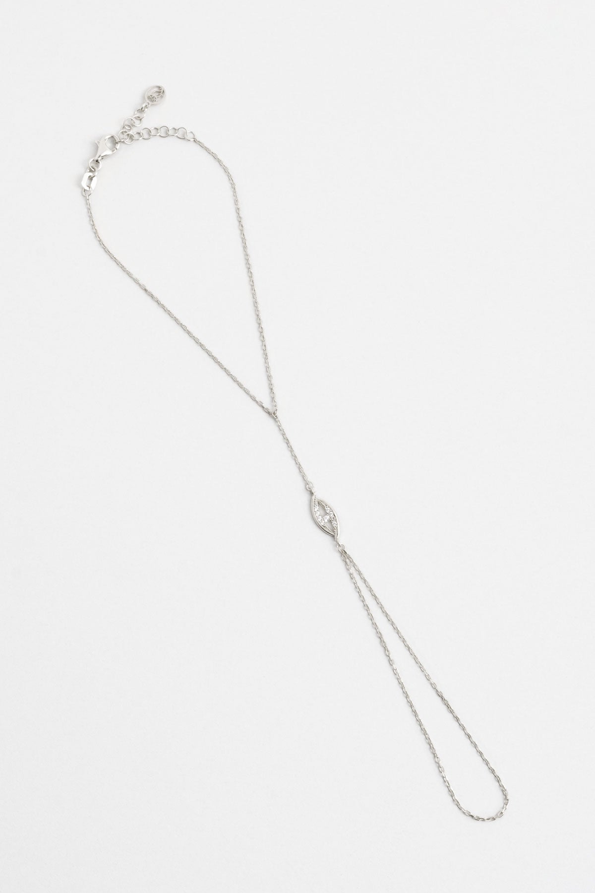 Minimal Göz 18 Ayar Beyaz Altın Kaplama 20 Cm Gümüş Şahmeran 1169800199