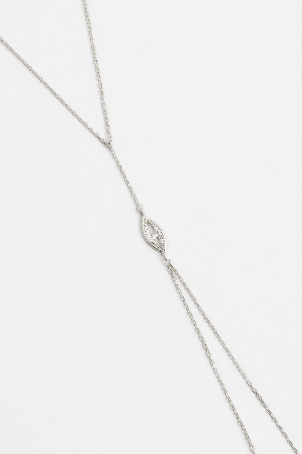 Minimal Göz 18 Ayar Beyaz Altın Kaplama 20 Cm Gümüş Şahmeran 1169800199