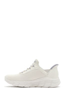 Skechers Kadın Beyaz Bobs B Flex - Fan Fav Kalın Tabanlı Kumaş Sneaker