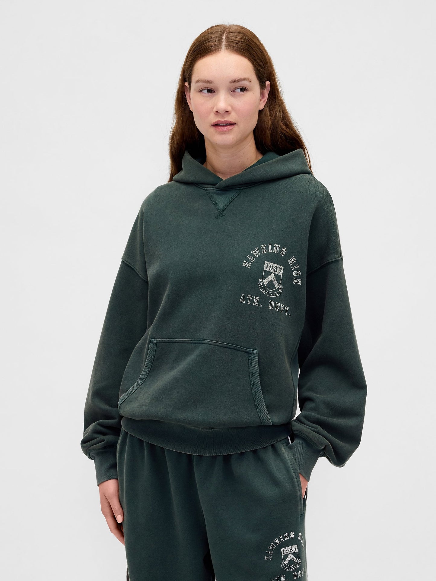 Koyu Yeşil Stranger Things Yetişkin Sweatshirt
