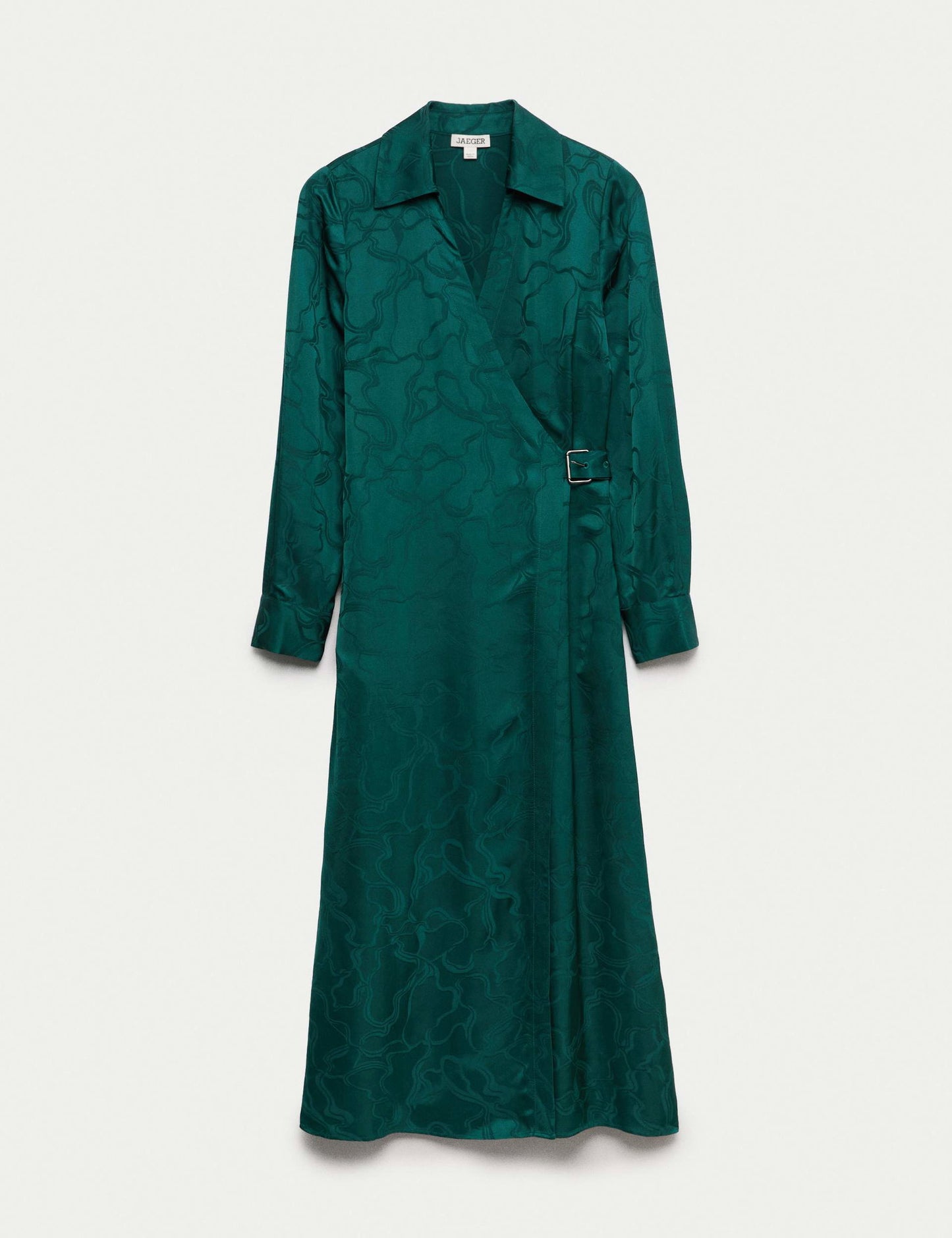 Çiçek Desenli Midi Kruvaze Elbise