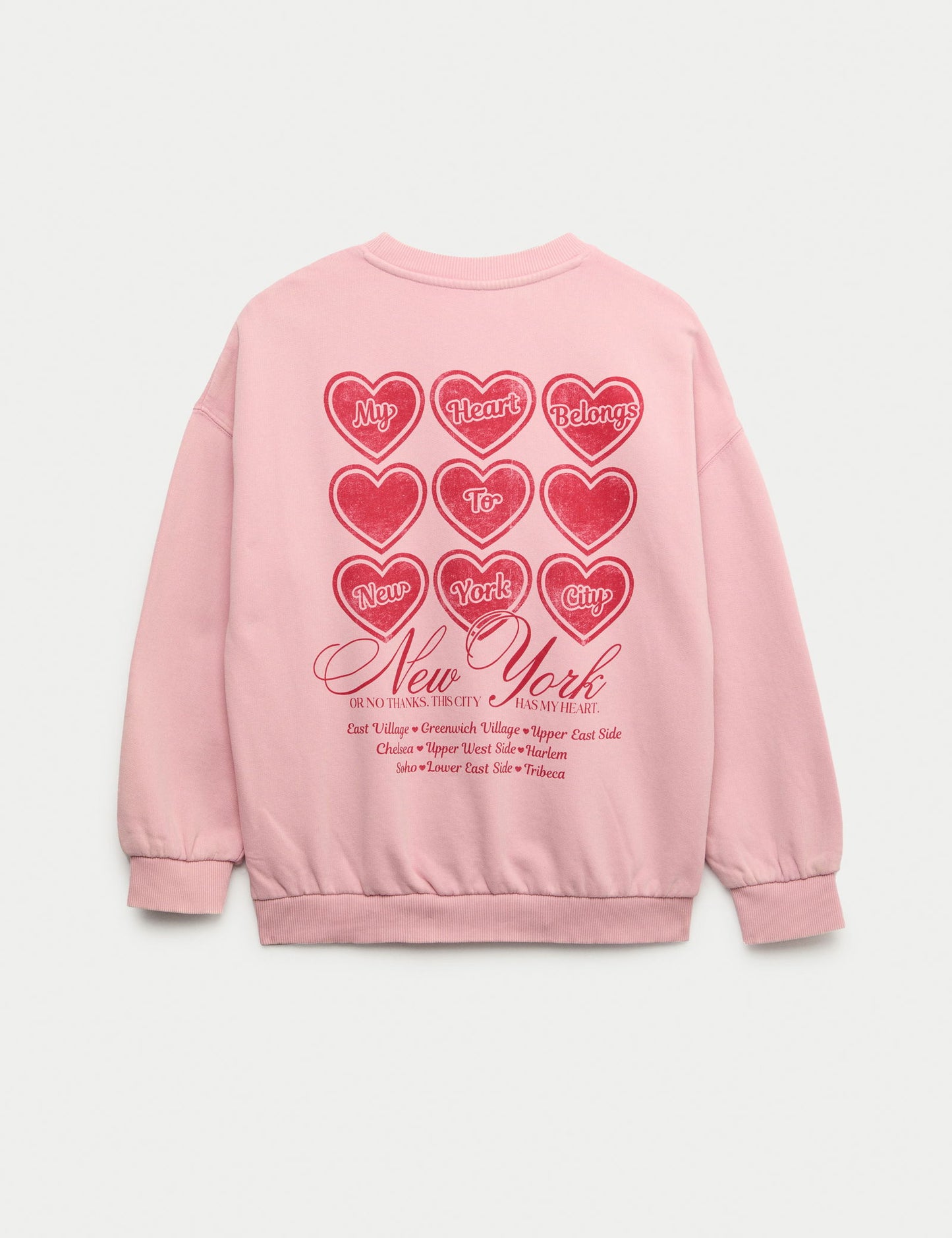 Pamuk Karışımlı New York Heart Baskılı Sweatshirt (6-16 yaş)
