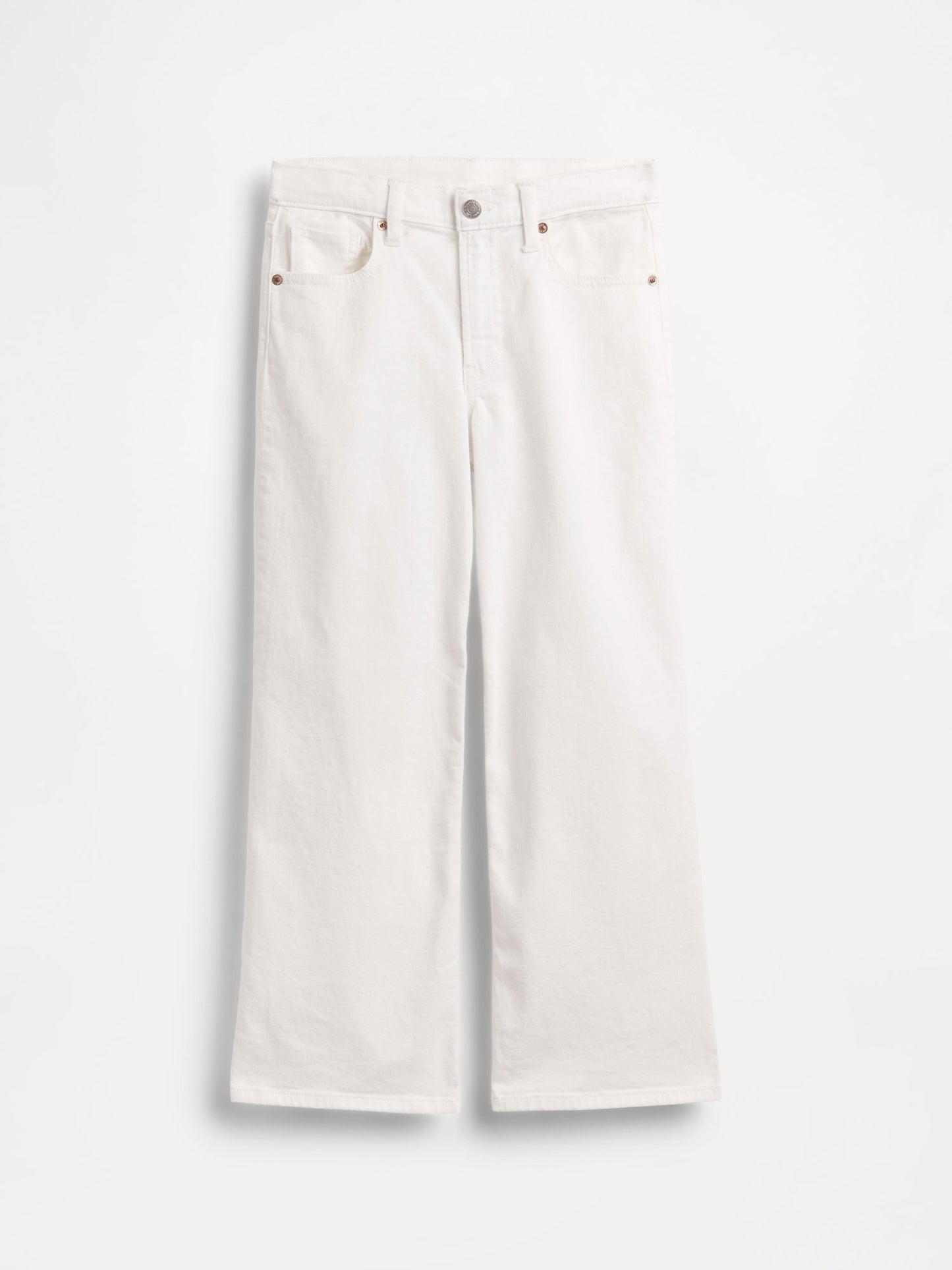 Beyaz Low Rise Stride Wide-leg Jean Pantolon