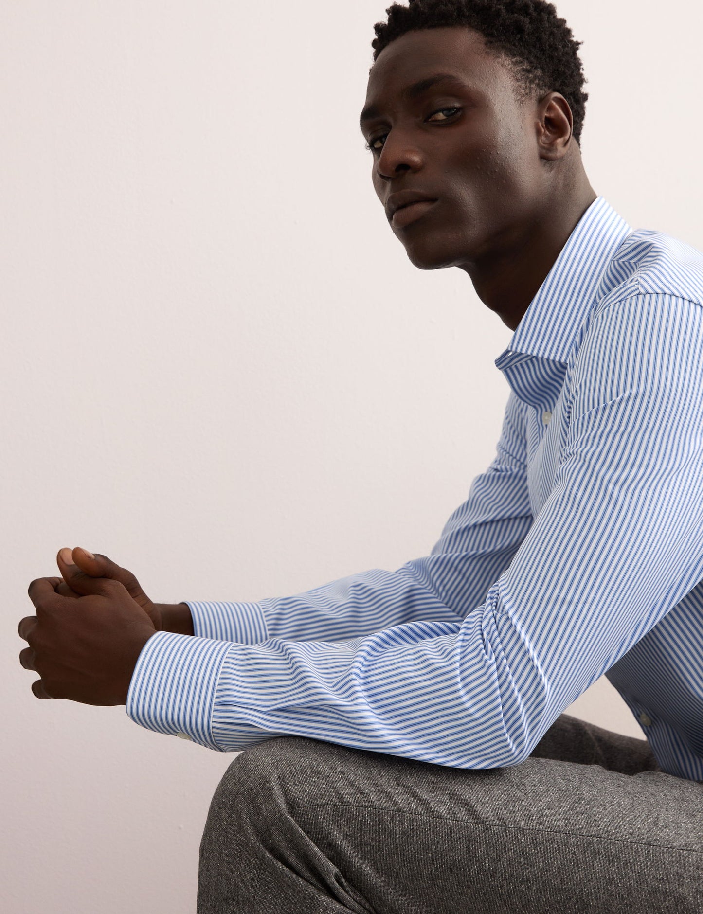 Saf Pamuklu Tailored Fit Uzun Kollu Gömlek