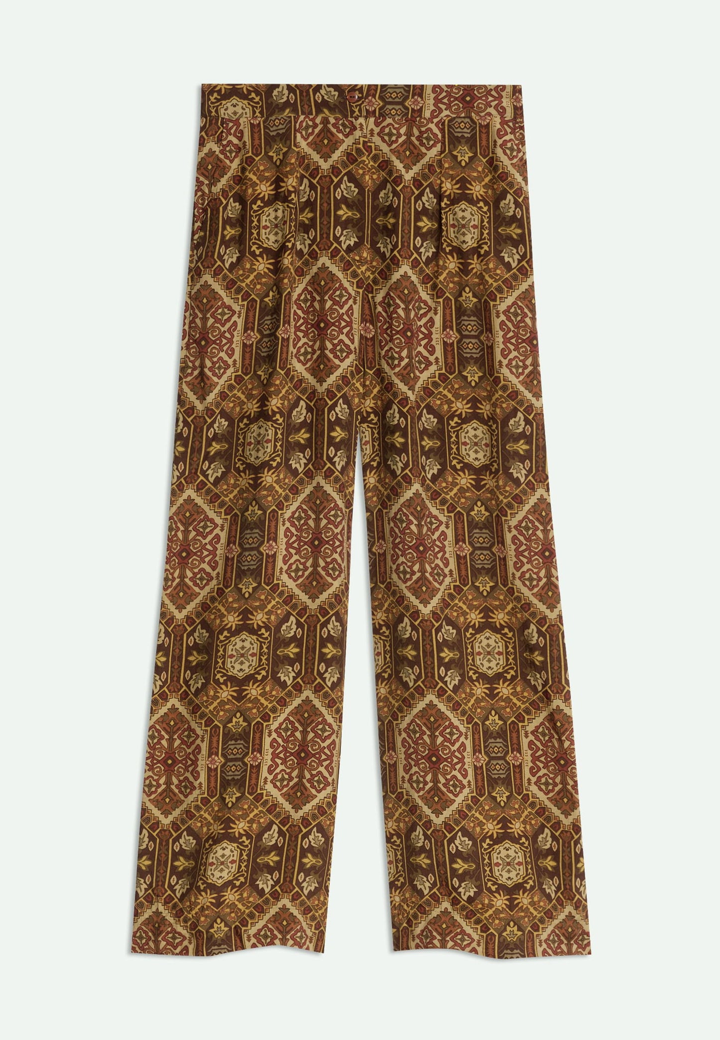 Desenli Wide Leg Pantolon
