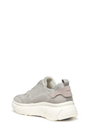 Geox Kadın Gri D Nebula 2.0 X A - Knit.tex + Su Bağcıklı Kumaş Sneaker