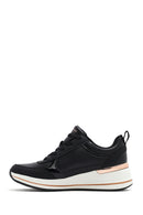 Skechers Kadın Siyah Fine Shine Kalın Tabanlı Sneaker
