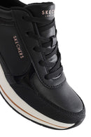 Skechers Kadın Siyah Fine Shine Kalın Tabanlı Sneaker