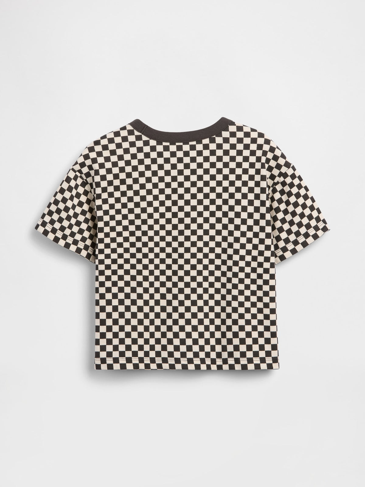 Açık Yeşil Boxy Kareli T-shirt