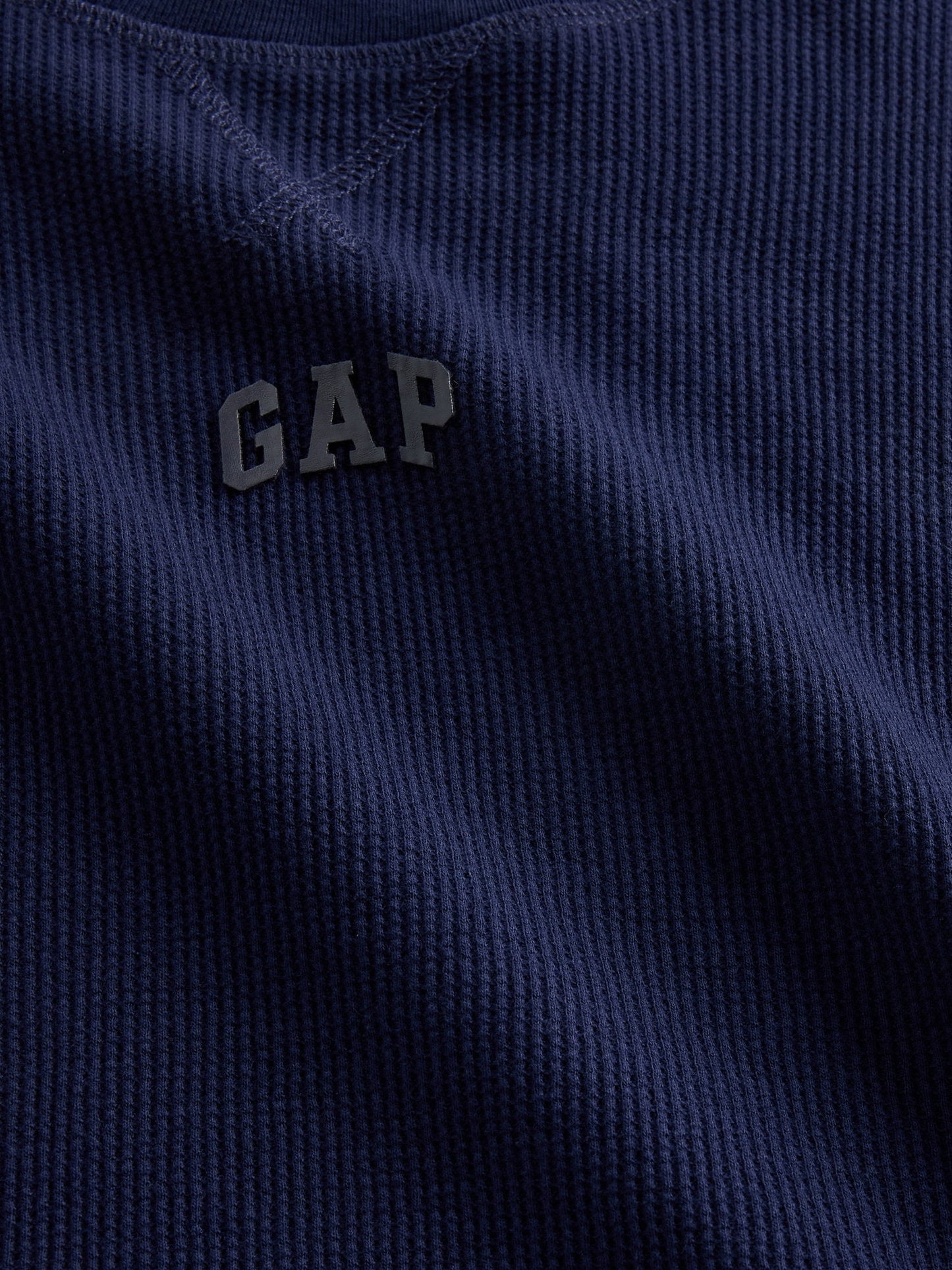 Lacivert Gap Mini Logo Waffle-knit T-shirt