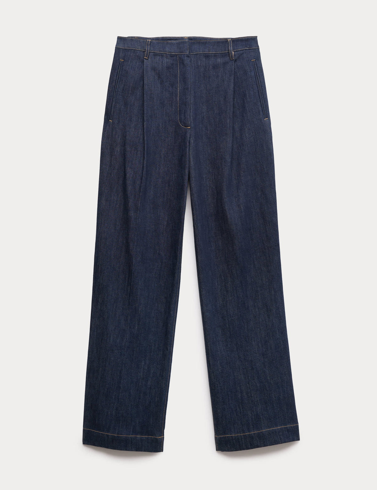 Saf Pamuklu Denim Pantolon