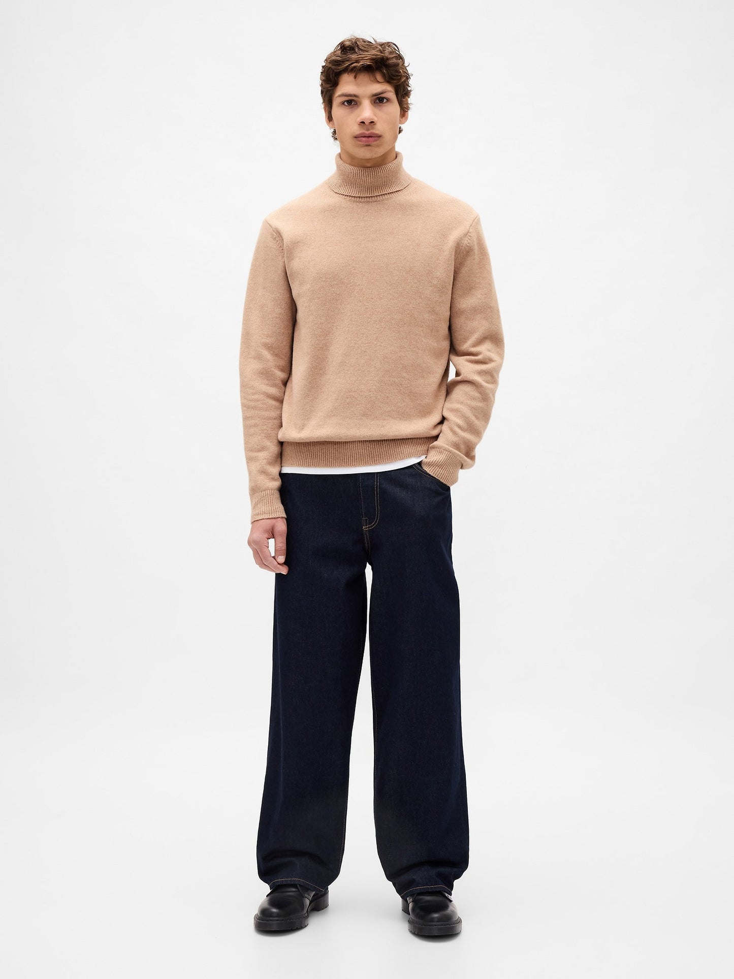 Açık Kahverengi Cashsoft Turtleneck Kazak