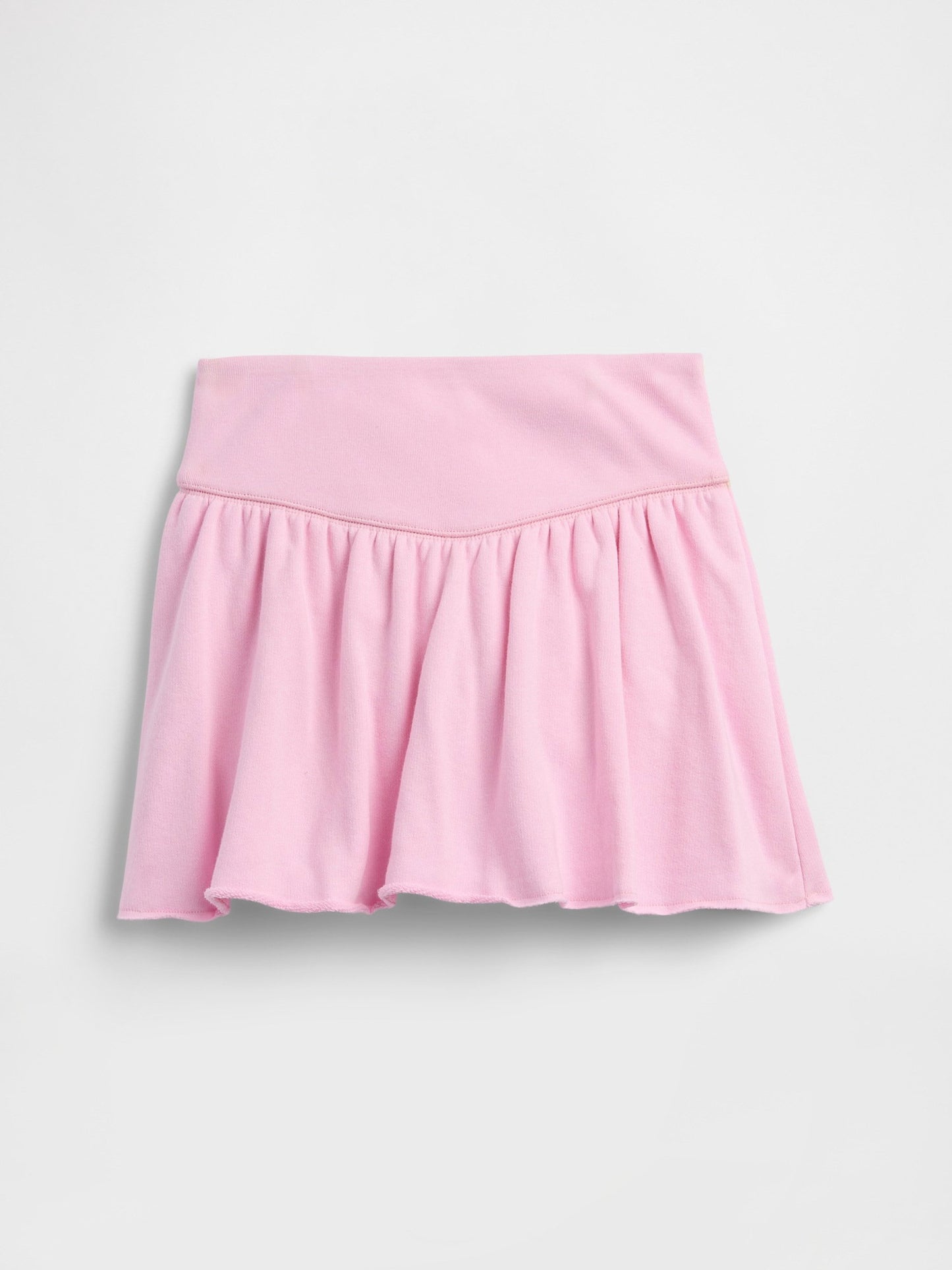 Açık Pembe Pull-on Fransız Havlu Kumaş Etek