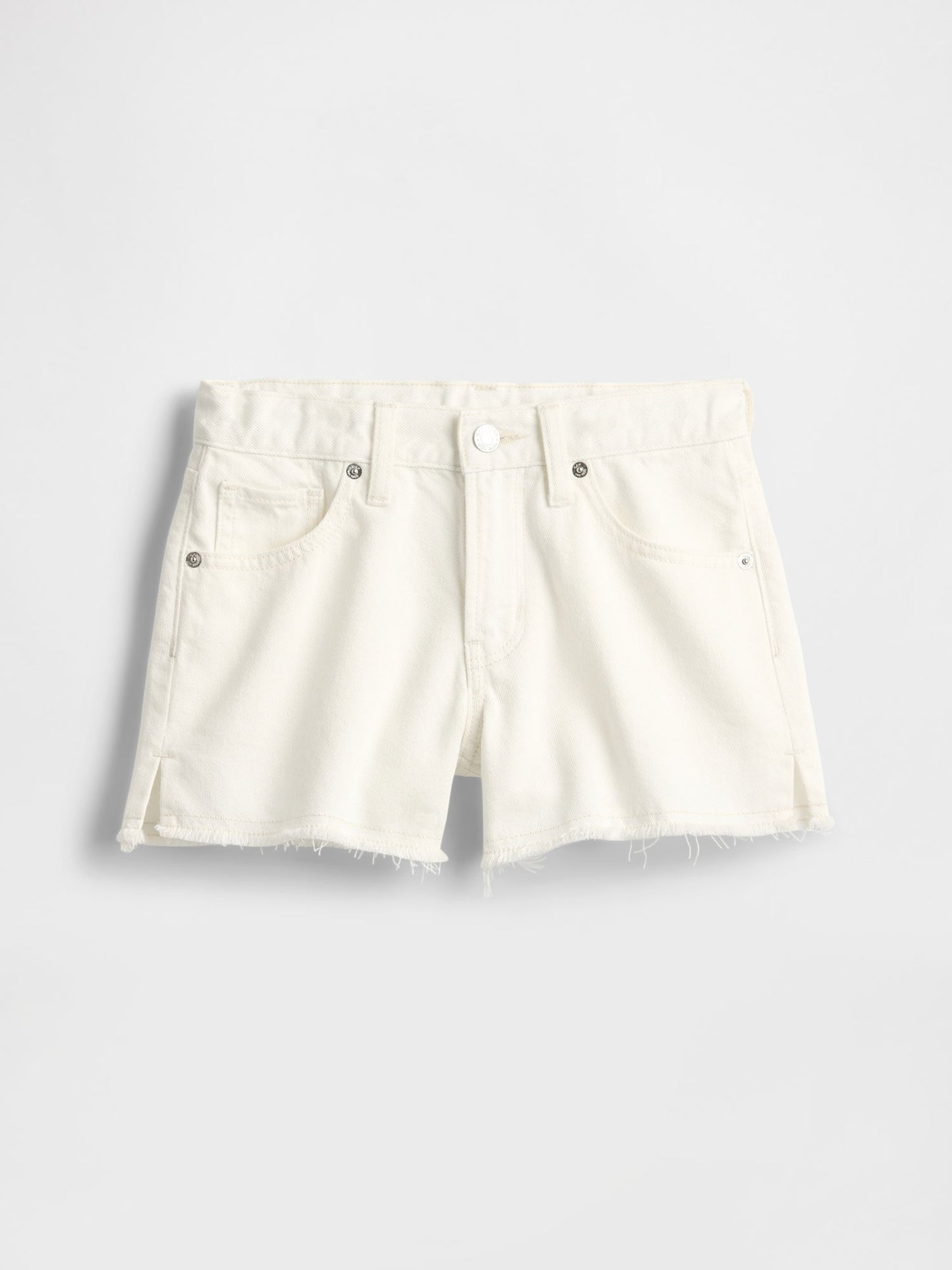 Beyaz Düşük Bel Stride Ultrasoft Denim Şort