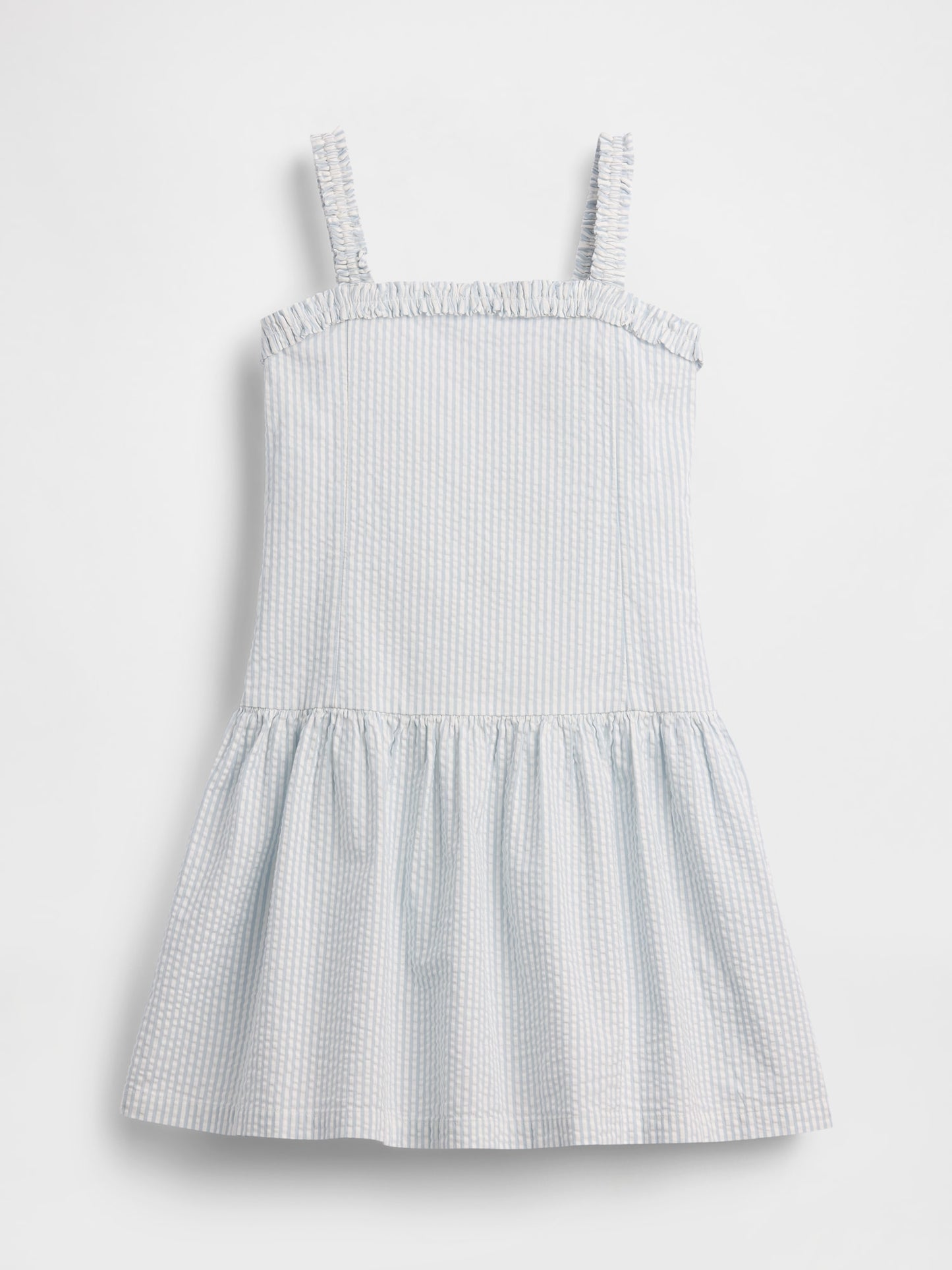Açık Mavi Drop-waist Elbise