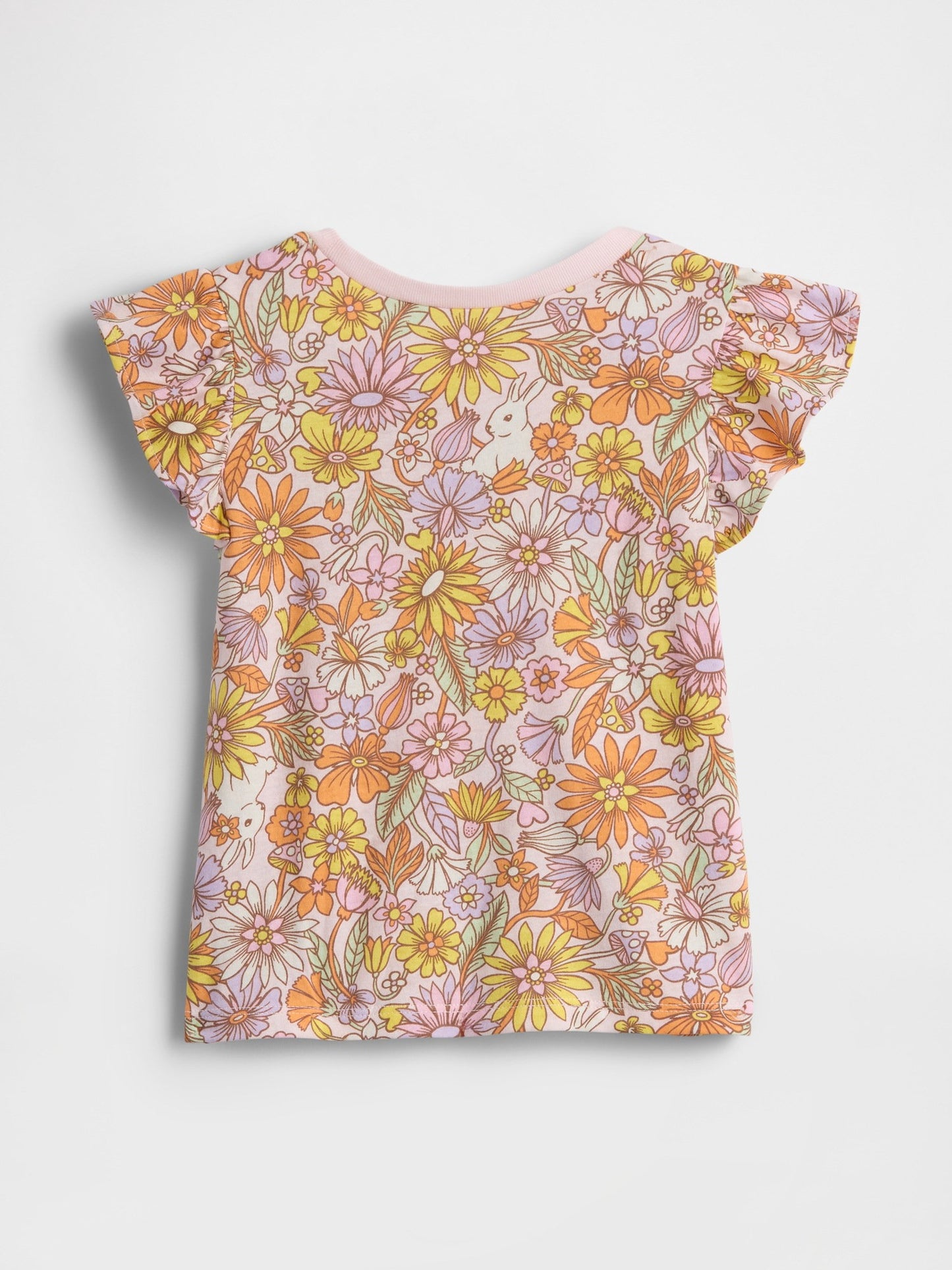 Çok Renkli Flutter Sleeve T-shirt