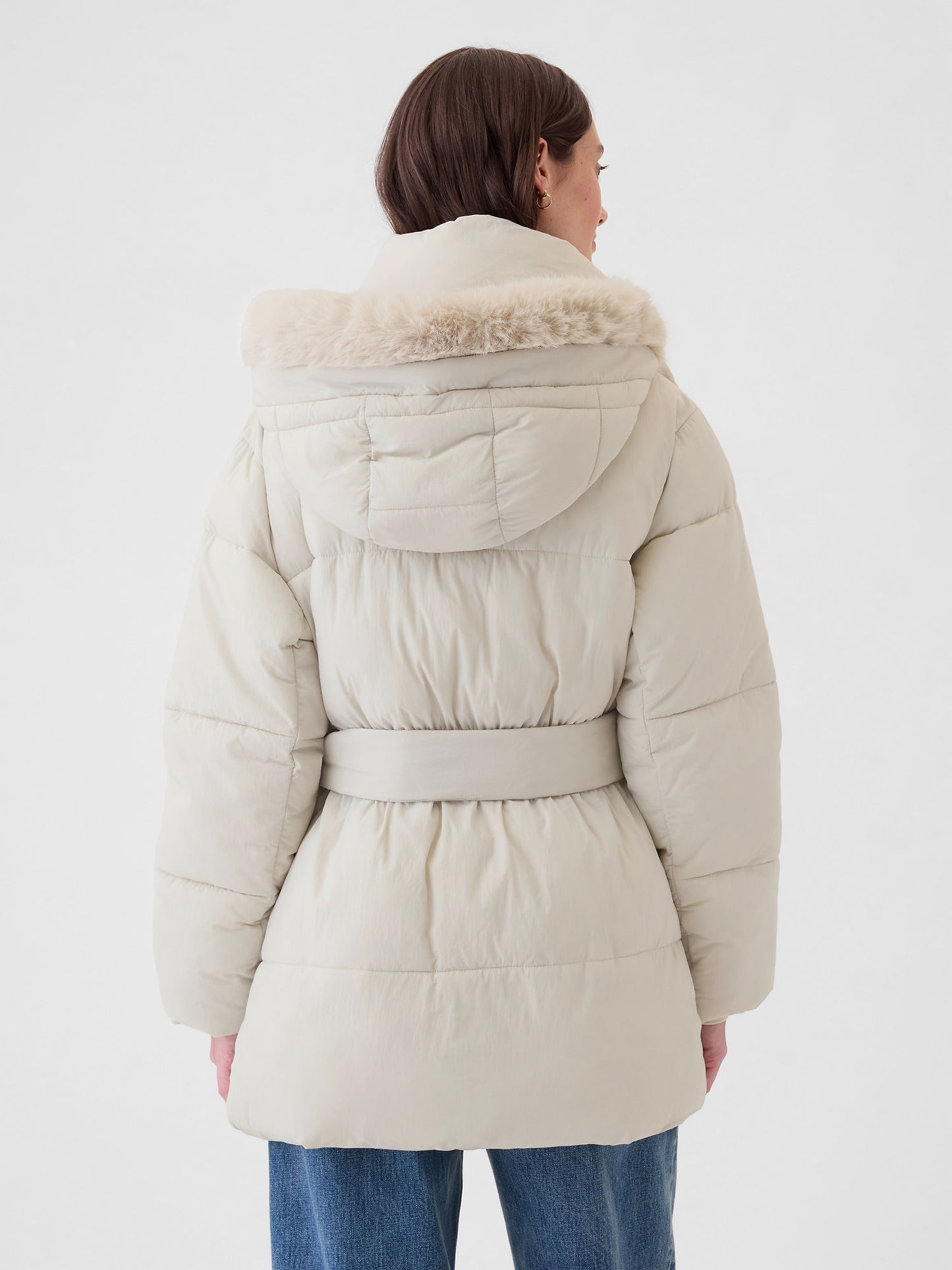 Kırık Beyaz Primaloft® P.u.r.e.™ Big Puff Şişme Mont