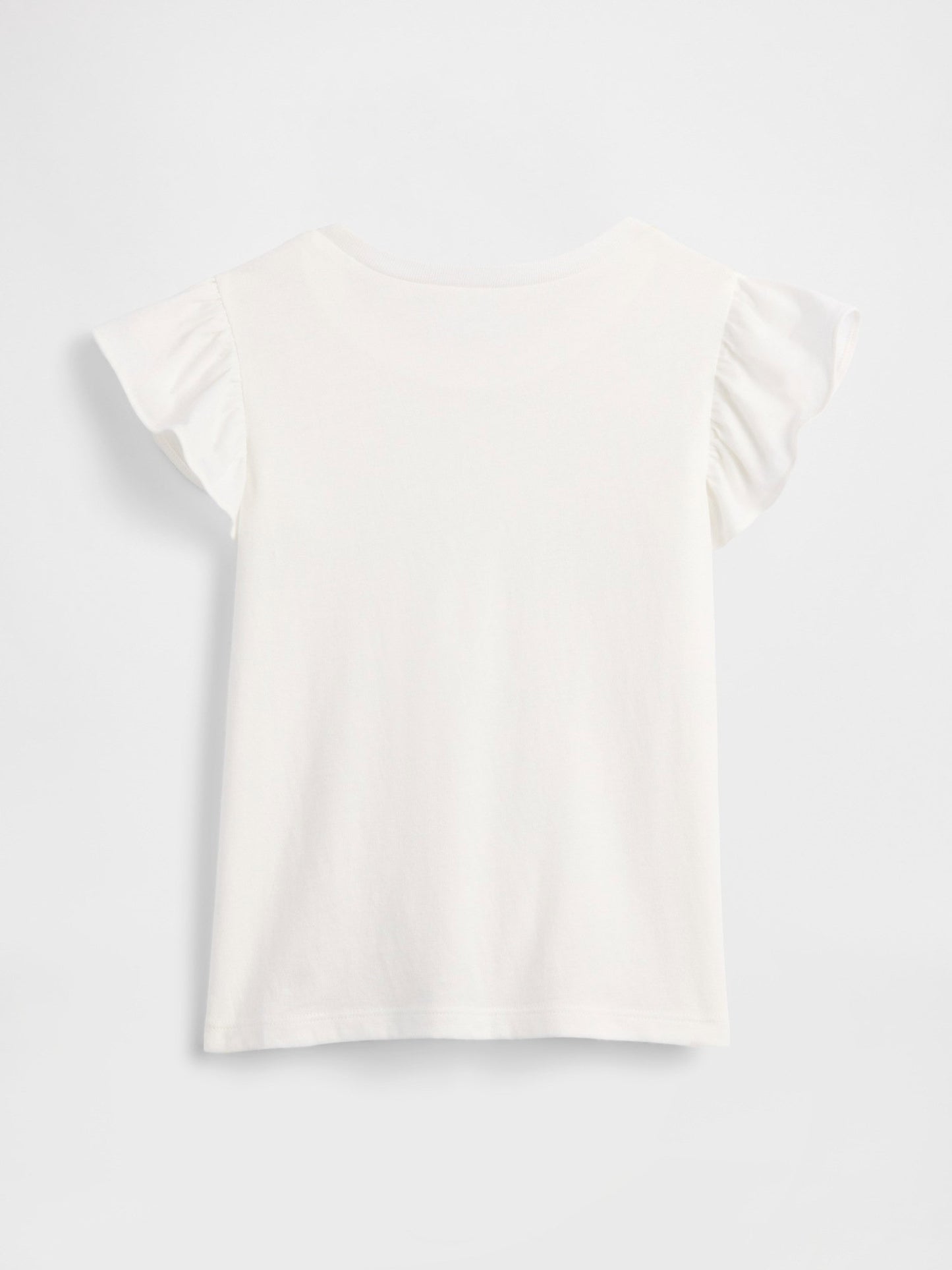 Beyaz Flutter Sleeve T-shirt