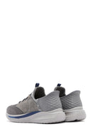 Skechers Erkek Gri Slade Bağcıklı Kalın Tabanlı Kumaş Sneaker