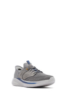 Skechers Erkek Gri Slade Bağcıklı Kalın Tabanlı Kumaş Sneaker