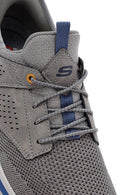 Skechers Erkek Gri Slade Bağcıklı Kalın Tabanlı Kumaş Sneaker