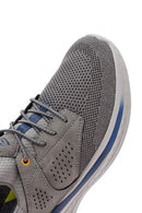 Skechers Erkek Gri Slade Bağcıklı Kalın Tabanlı Kumaş Sneaker