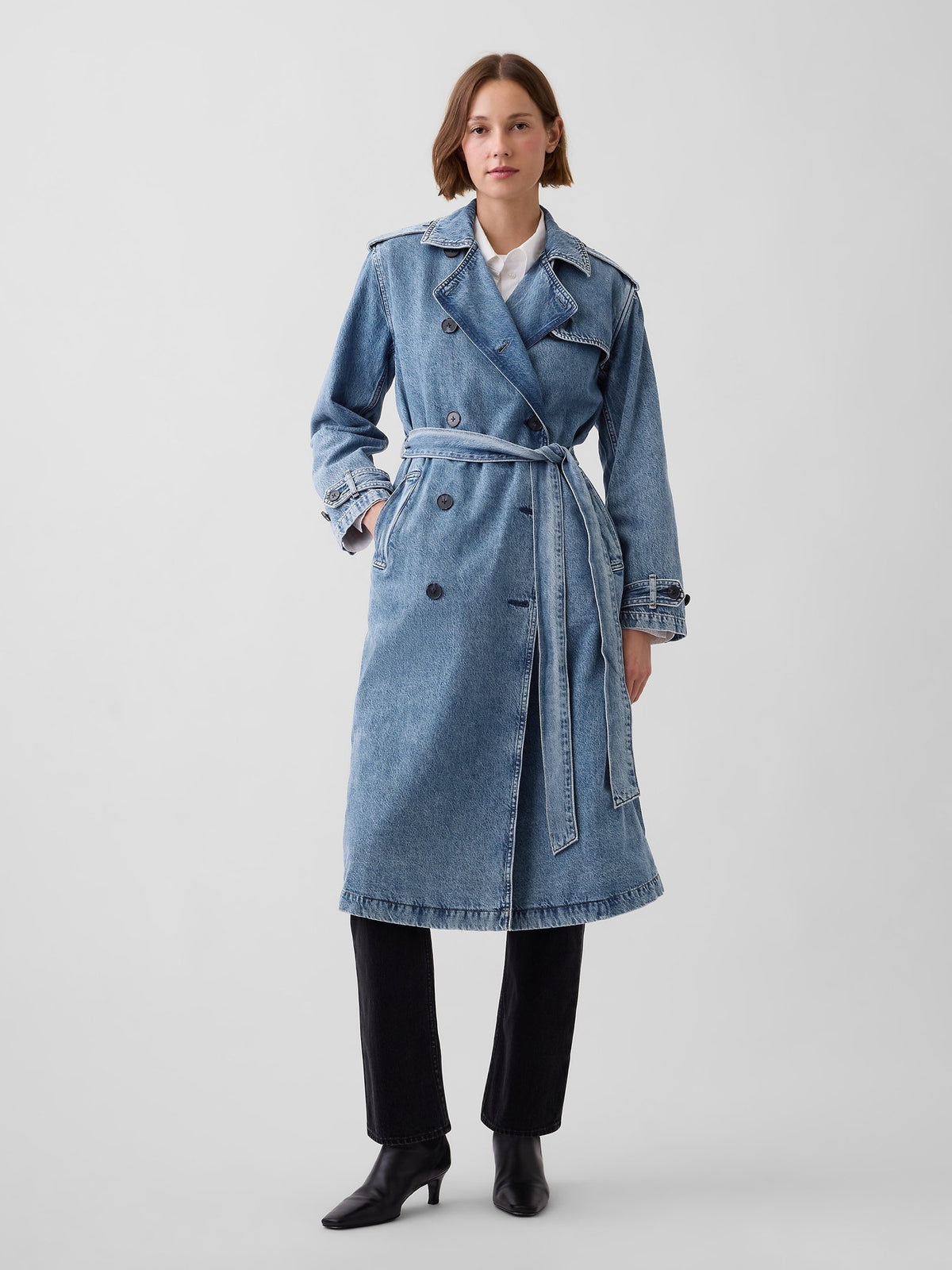 Mavi Longline Icon Denim Trençkot