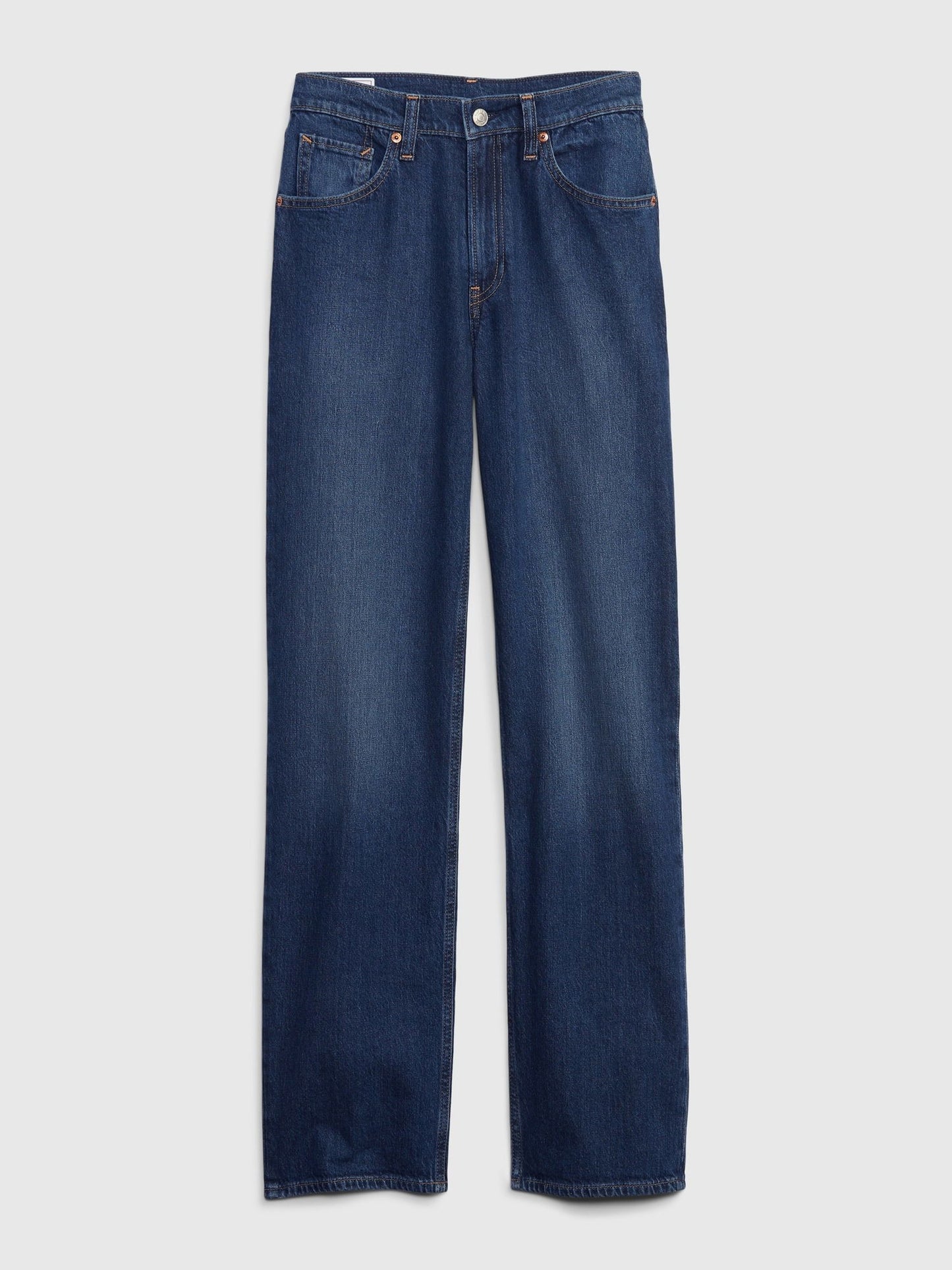 Koyu Mavi Mid Rise Organik Pamuk 90s Loose Washwell™ Jean Pantolon