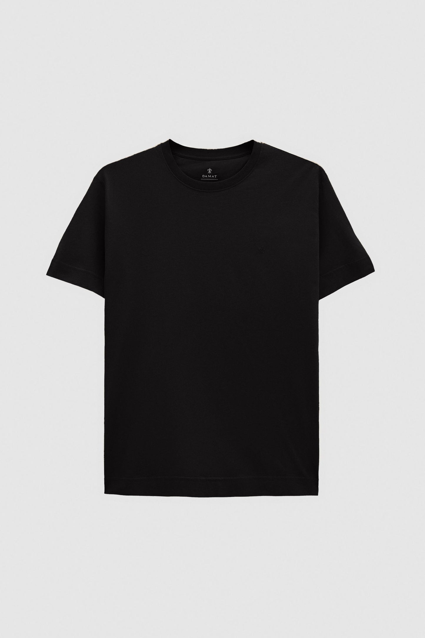 Damat Regular Fit Siyah %100 Pamuk Merserize T-shirt